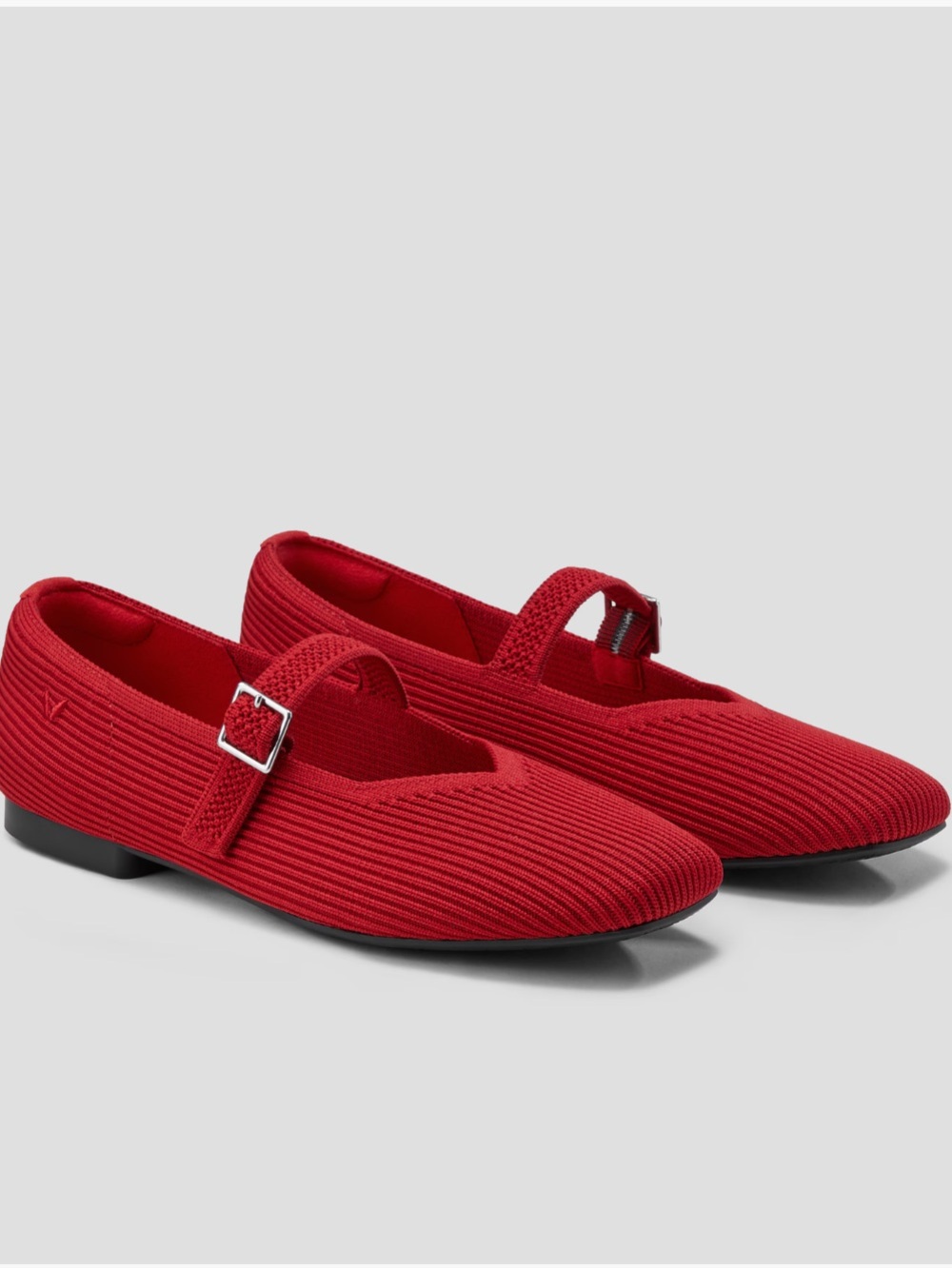 Vivaia Margot Mary Jane Square-Toe flats in ruby red Sz 40.5/9-9.5 - Picture 3 of 8